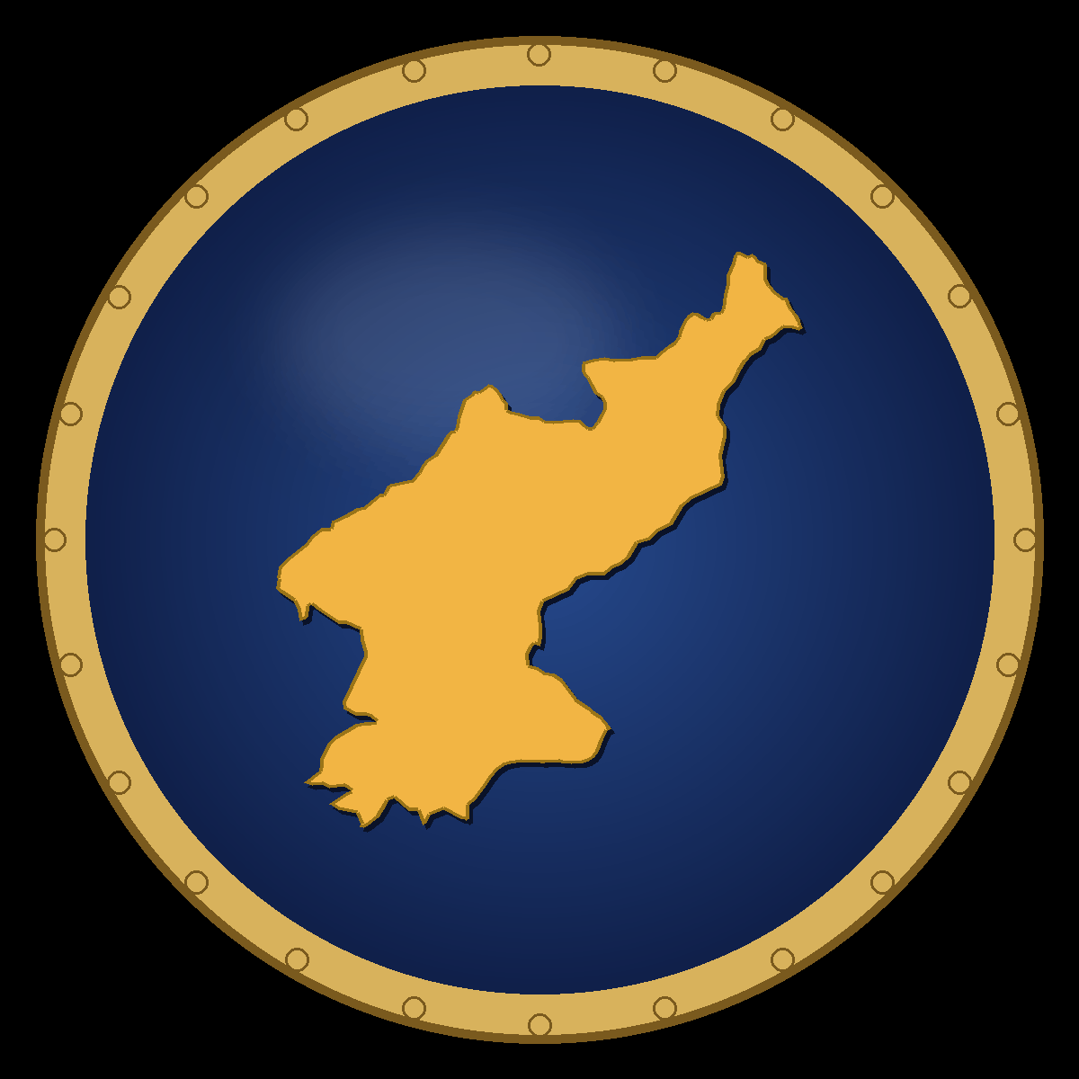 North Korea place badge