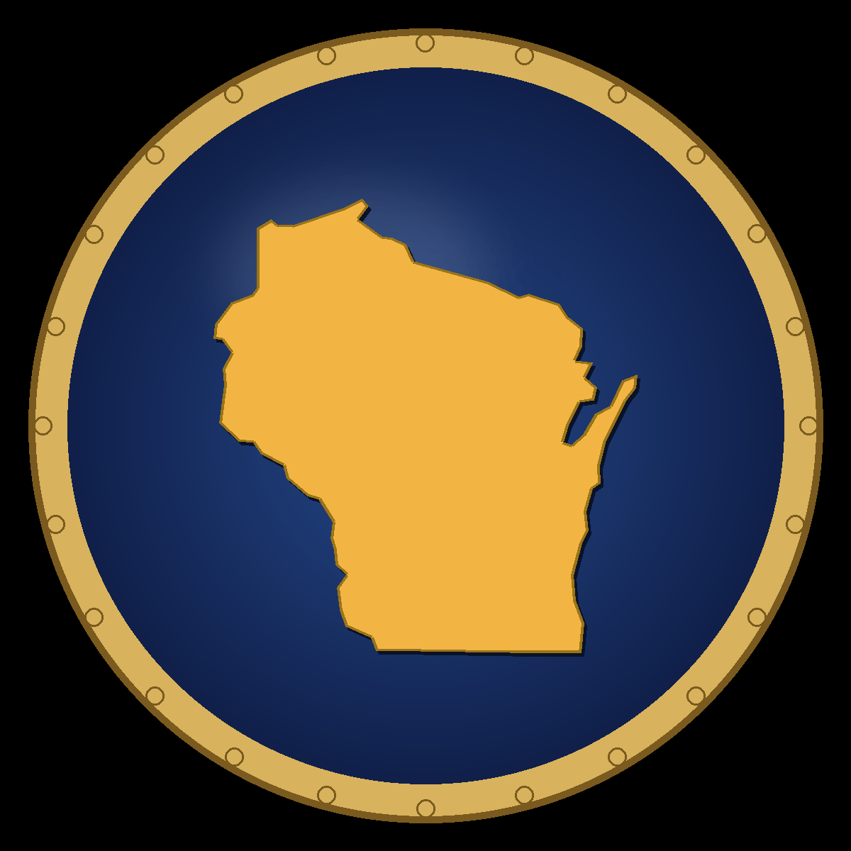Wisconsin place badge