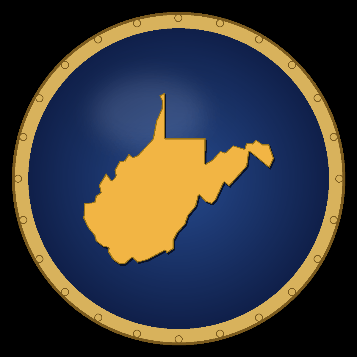 West Virginia place badge