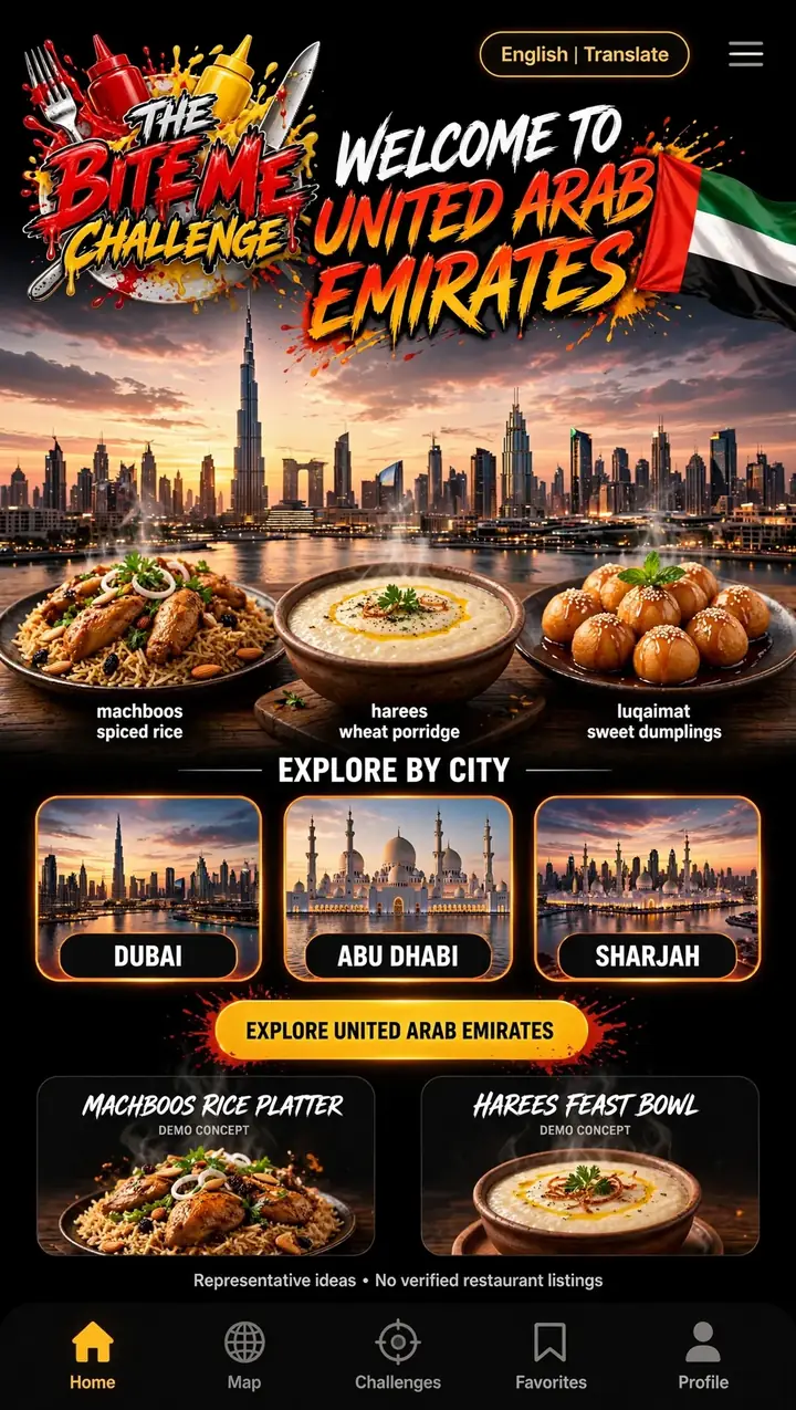 Welcome to United Arab Emirates — The Bite Me Challenge
