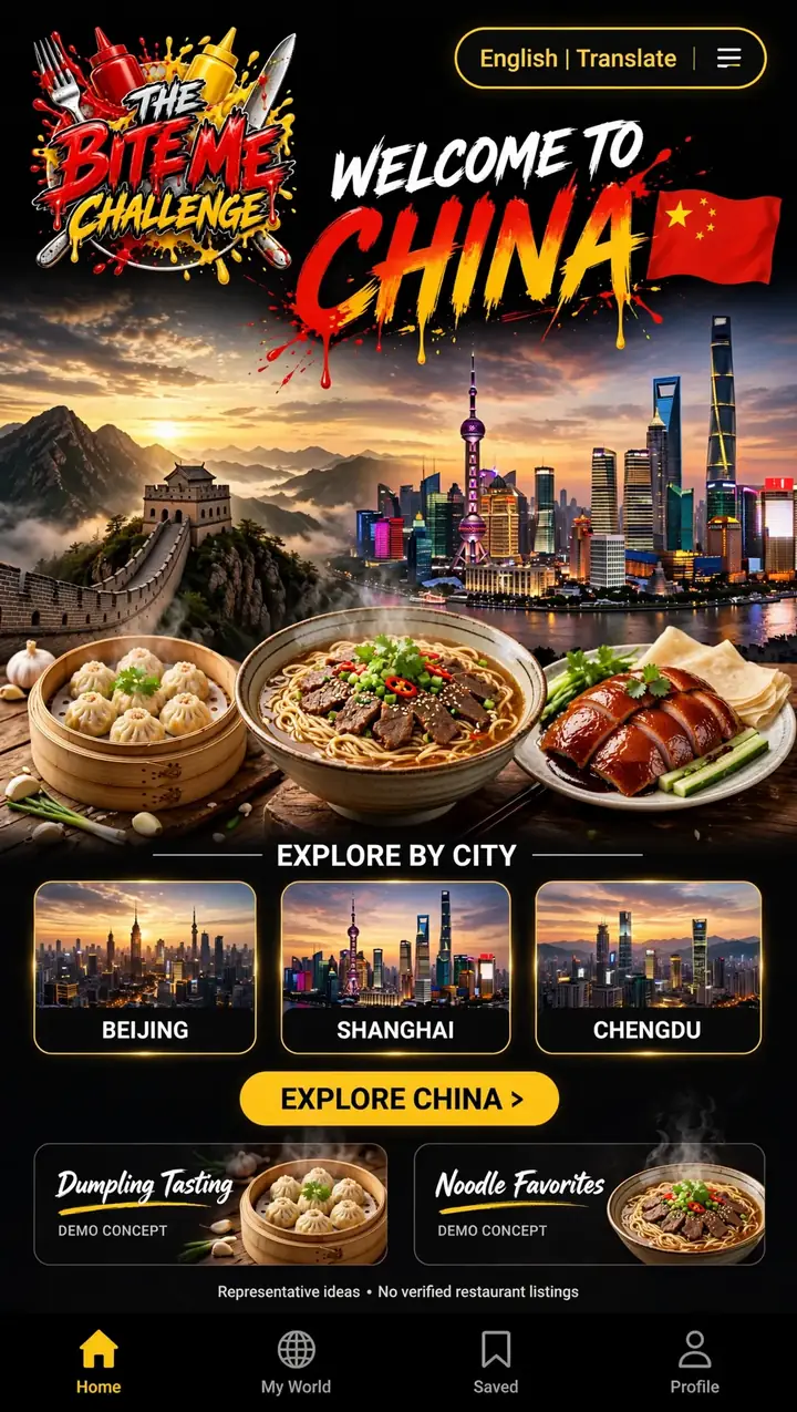 Welcome to China — The Bite Me Challenge