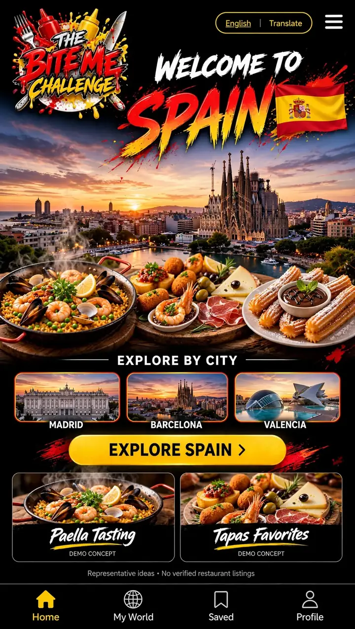Welcome to Spain — The Bite Me Challenge
