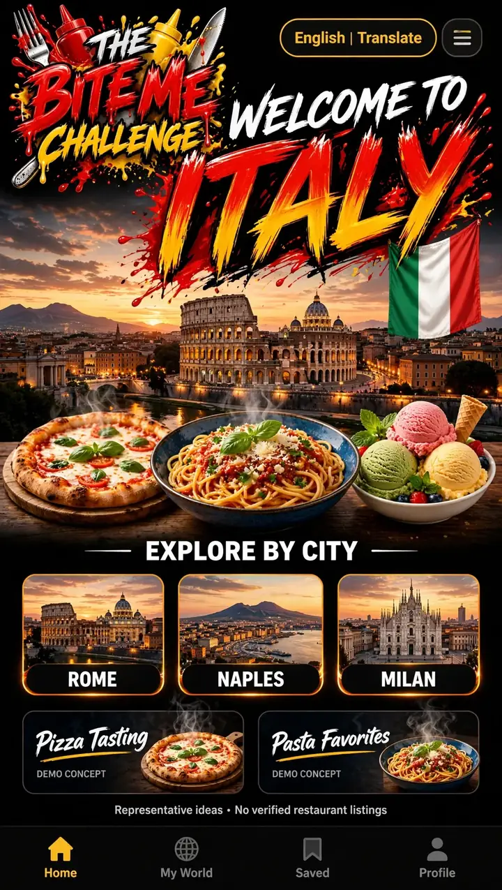 Welcome to Italy — The Bite Me Challenge