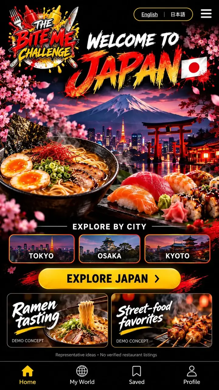 Welcome to Japan — The Bite Me Challenge