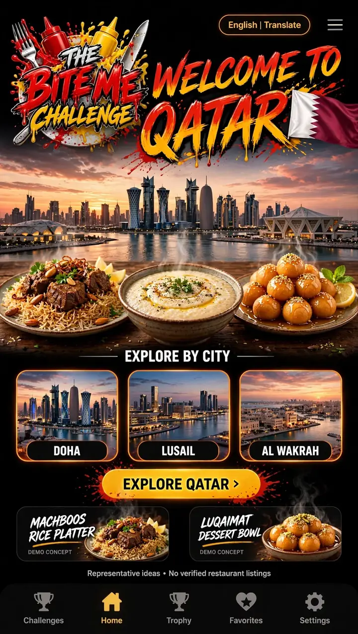 Welcome to Qatar — The Bite Me Challenge
