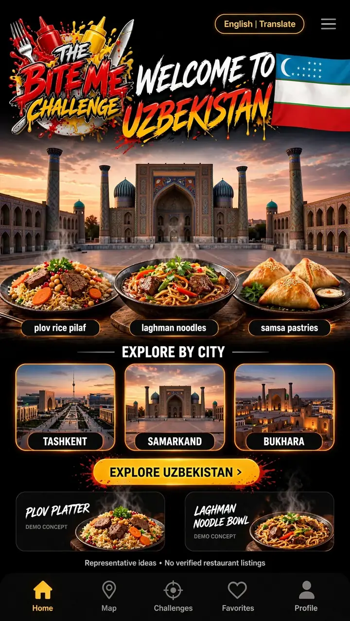 Welcome to Uzbekistan — The Bite Me Challenge