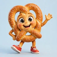 Soft pretzel character